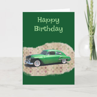 Classic Car Hot Rod Birthday Card for Guys