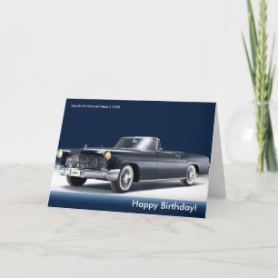 Classic car image for Birthday greeting card