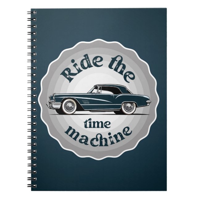 Classic car like a badge illustration. notebook (Front)