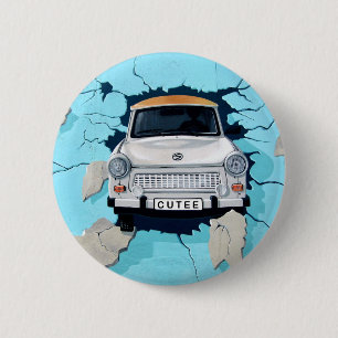 Classic Car Mural Vintage Car Art Classic Car Art  6 Cm Round Badge