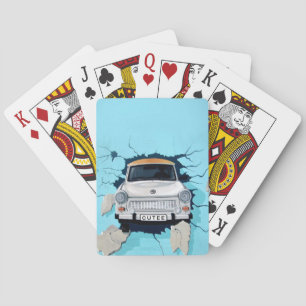 Classic Car Mural Vintage Car Art Classic Car Art Playing Cards