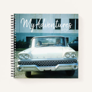 Classic Car My Adventures Mid-century Inspired Notebook
