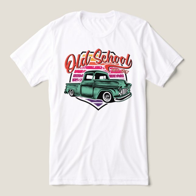 Classic Car Old School T-Shirt Tri-Blend Shirt (Design Front)