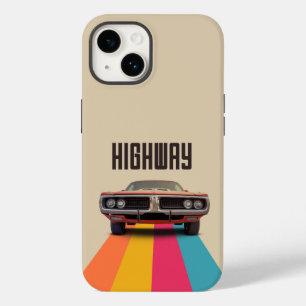 Classic Car on Highway Case-Mate iPhone 14 Case