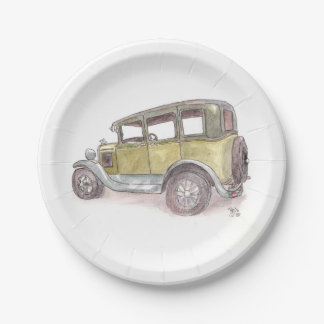 Classic Car Paper Plate
