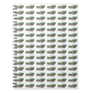 Classic Car Pattern #2 @ Garysretrogarage Notebook