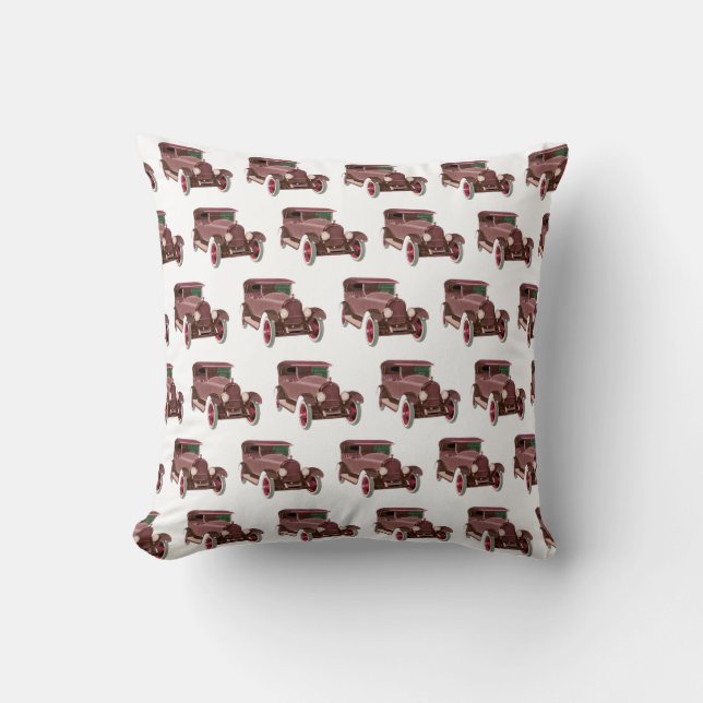Classic Car Pattern #4 @ Garysretrogarage Cushion (Front)