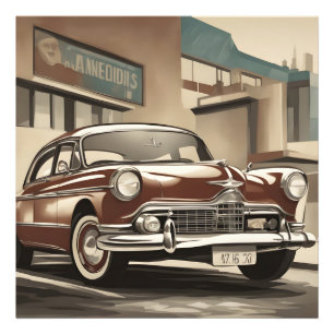 Classic car poster