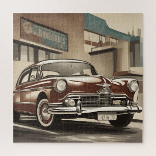 Classic car poster jigsaw puzzle