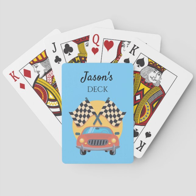Classic Car Racing Themed Playing Cards (Back)