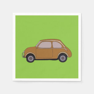 Classic Car Retro Party Paper Plate Napkin