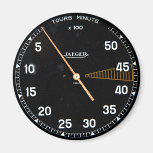 Classic car rev counter, vintage tachometer gauge magnet