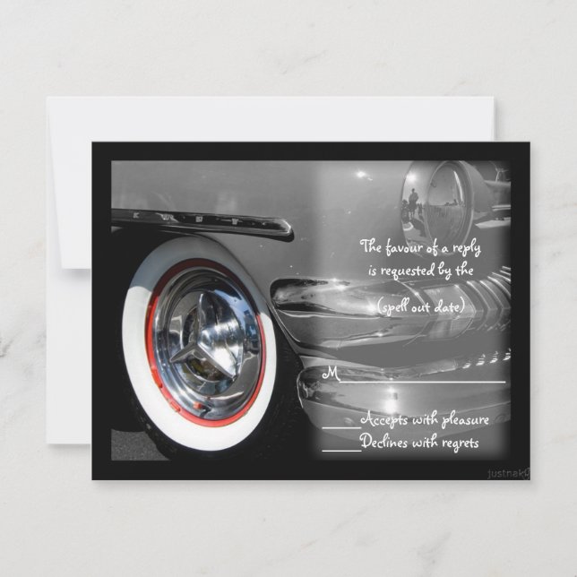 classic car rsvp card (Front)