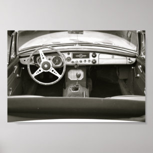 Classic Car Seat with a View Poster