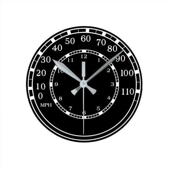 Classic Car Speedometer Clock Zazzle.co.uk