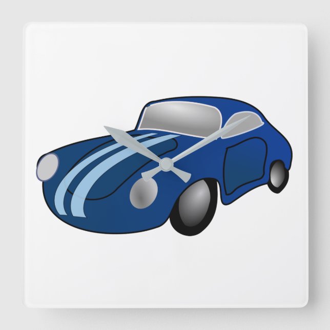 Classic Car Square Wall Clock (Front)