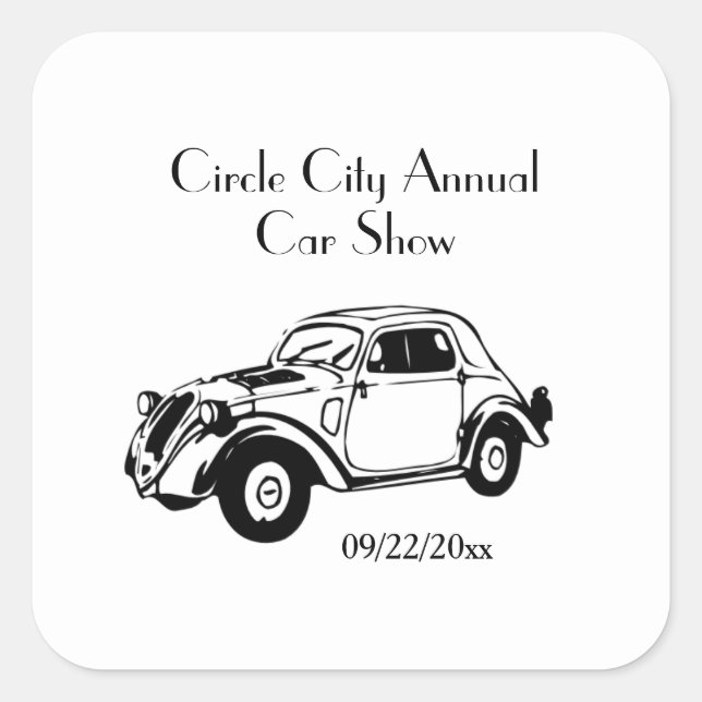 Classic Car Stickers Customise (Front)