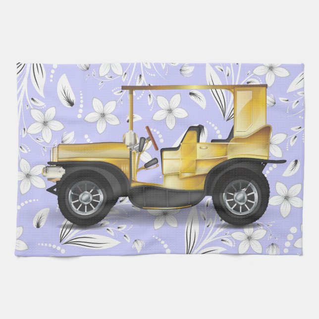 Classic Car Tea Towel (Horizontal)