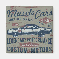 Classic Car Vintage Magnet