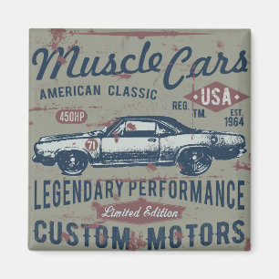 Classic Car Vintage Magnet