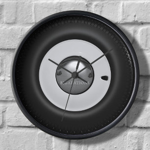 Classic Car Wheel Trim Hubcap Clock