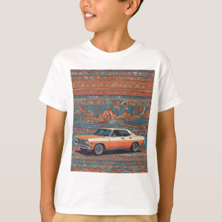 Classic car with blue and orange pattern T-Shirt
