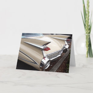 CLASSIC CAR WITH FINS FATHER'S DAY CARD