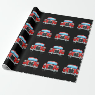 Classic car wrapping paper
