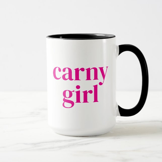 Classic Carny Girl Big Mug (Right)