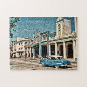 classic cars in Cuba Jigsaw Puzzle