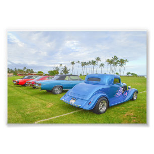 Classic Cars in Kapaa, Kauai, Hawaii Photo Print