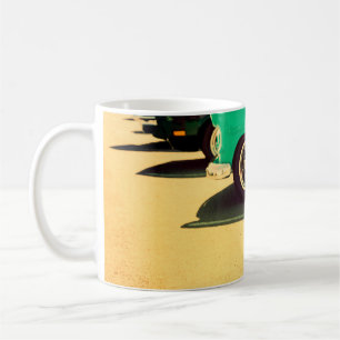 Classic cars parked in a rowcar, vintage, classic, coffee mug