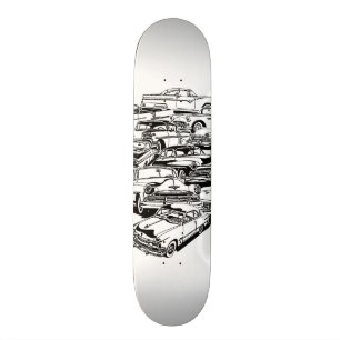 Classic cars skateboard deck