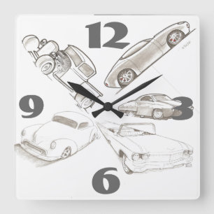 Classic Cars Wall Clock