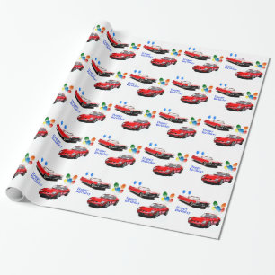 Classic Cars wrapping paper
