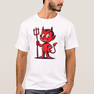 Classic Cartoon Devil – Retro Mischief Character T-Shirt