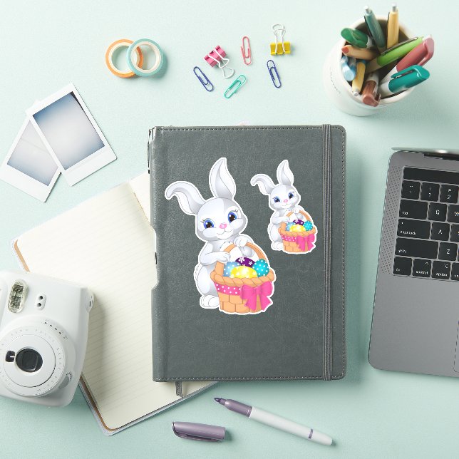 Classic Cartoon Easter Bunny Stickers (iPad Cover)
