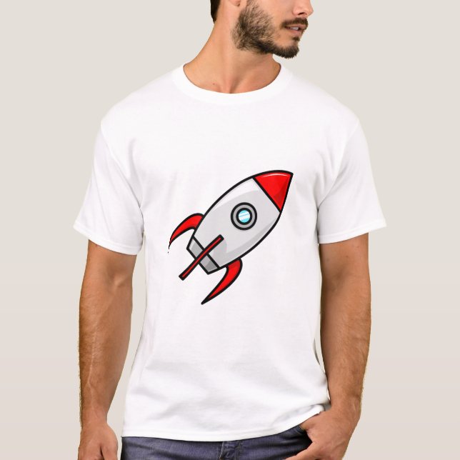 Classic cartoon rocketship T-Shirt (Front)