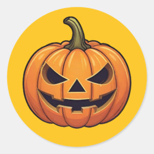 Classic Carved Halloween Pumpkin Sticker