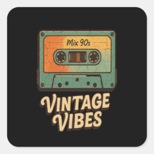 Classic Cassette Square Sticker
