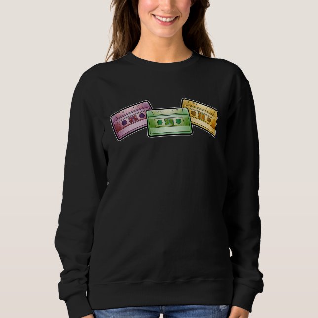 Classic Cassette Tapes For Playing Music 90s Sweatshirt (Front)