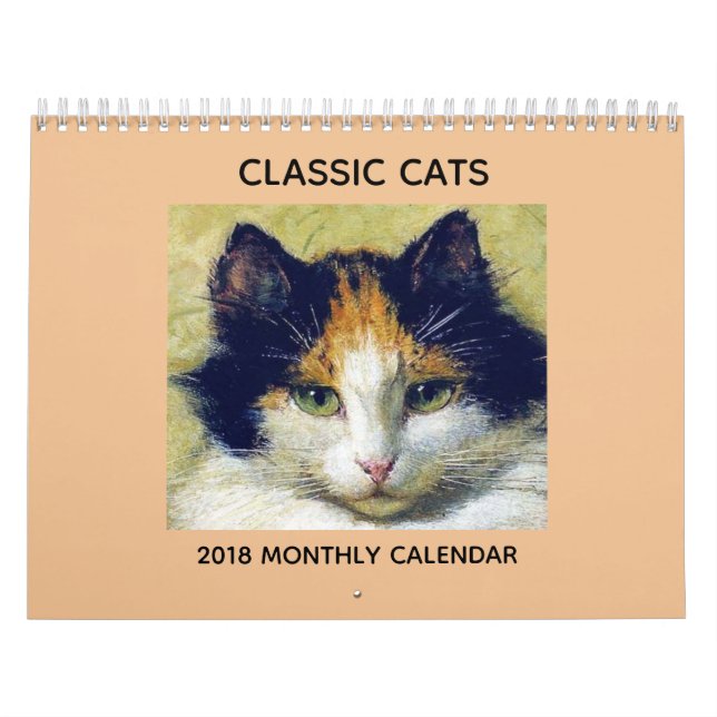 Classic Cat 2018 Calendar (Cover)