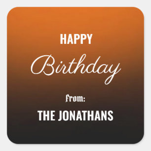 Classic Celebration: Happy Birthday Square Sticker