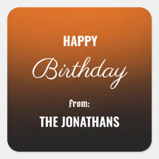 Classic Celebration: Happy Birthday Square Sticker