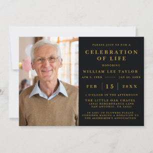 CLASSIC CELEBRATION OF LIFE MEMORIAL INVITATION