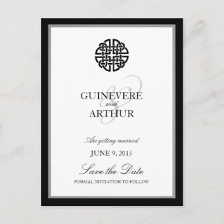 Classic Celtic Love Knot Wedding Save the Date Announcement Postcard