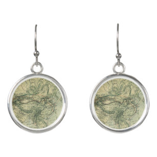 Classic Central Asia Map Earrings
