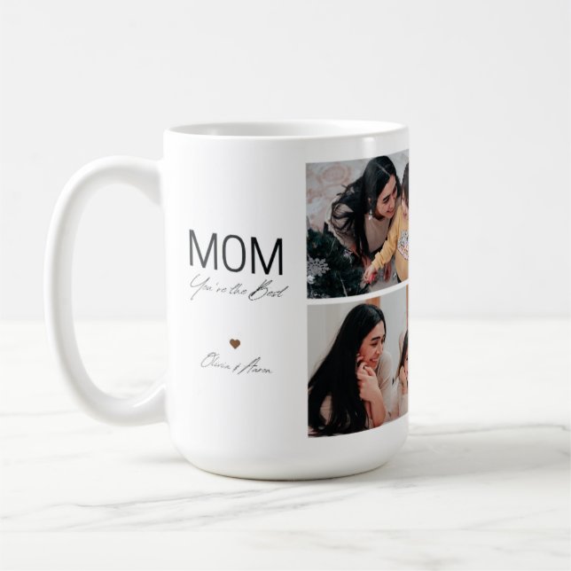 Classic Ceramic Coffee Mug" "Customizable Photo Mu Coffee Mug (Left)