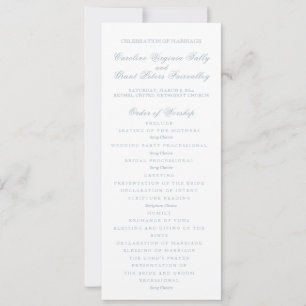 Classic Ceremony Program  Invitation