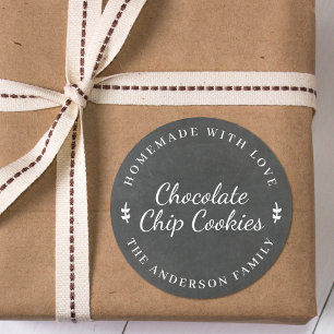 Classic Chalkboard Personalised Baking Gift Classic Round Sticker